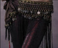 Belly Dance Coin Hip Scarf Tribal Belt with Fringe Tassels