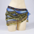 Arabic Belly Dance Coin Hip Scarf with Rhinestones