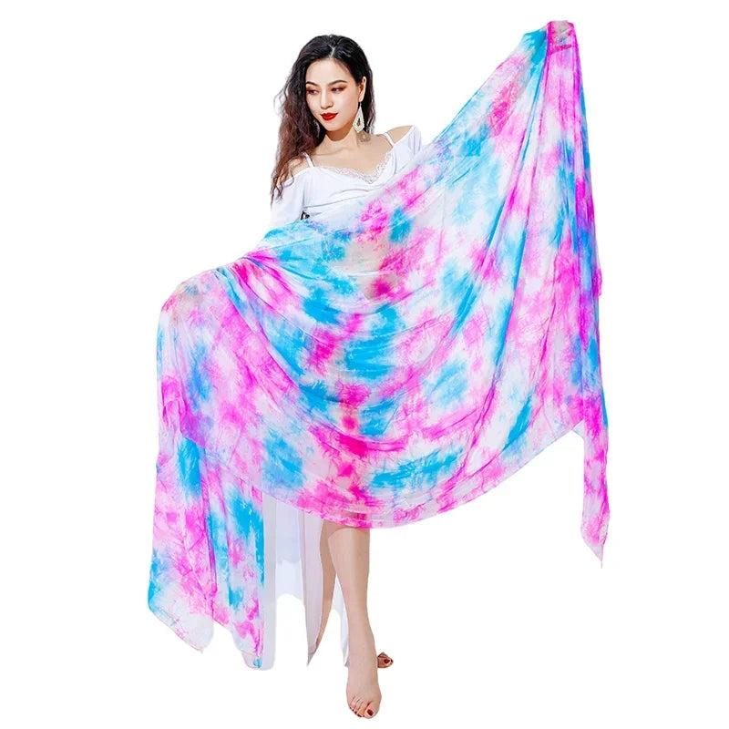 Tie-Dye Silk Belly Dance Veil