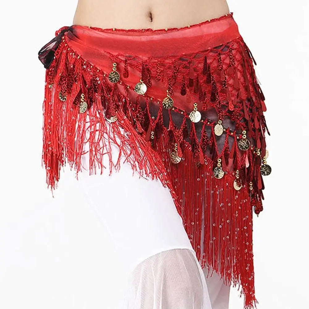 Belly Dance Coin and Fringe Hip Belt