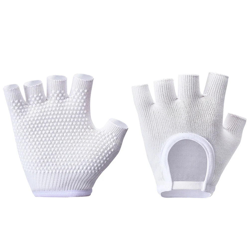 Half-Finger Non-Slip Yoga Knit Gloves