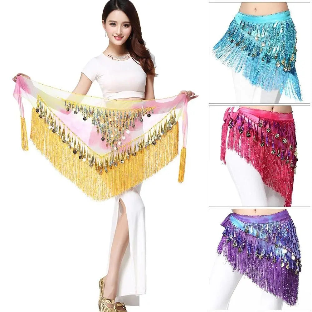 Belly Dance Coin and Fringe Hip Belt