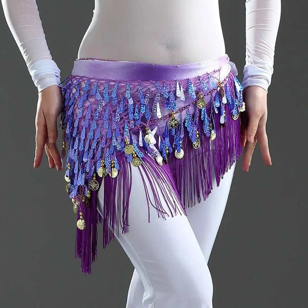 Belly Dance Coin and Fringe Hip Belt