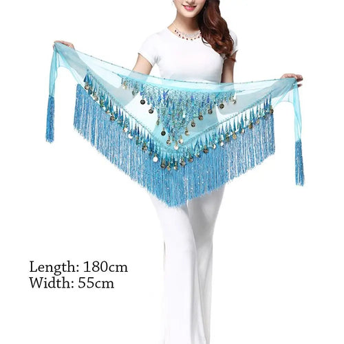 Belly Dance Coin and Fringe Hip Belt