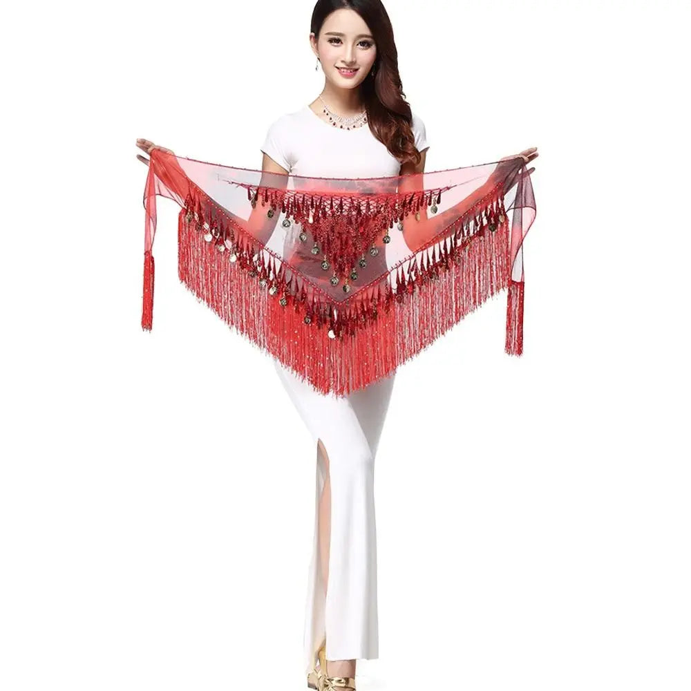 Belly Dance Coin and Fringe Hip Belt