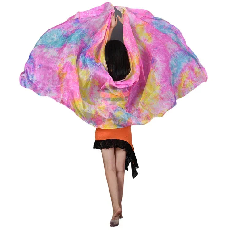 Tie-Dye Silk Belly Dance Veil