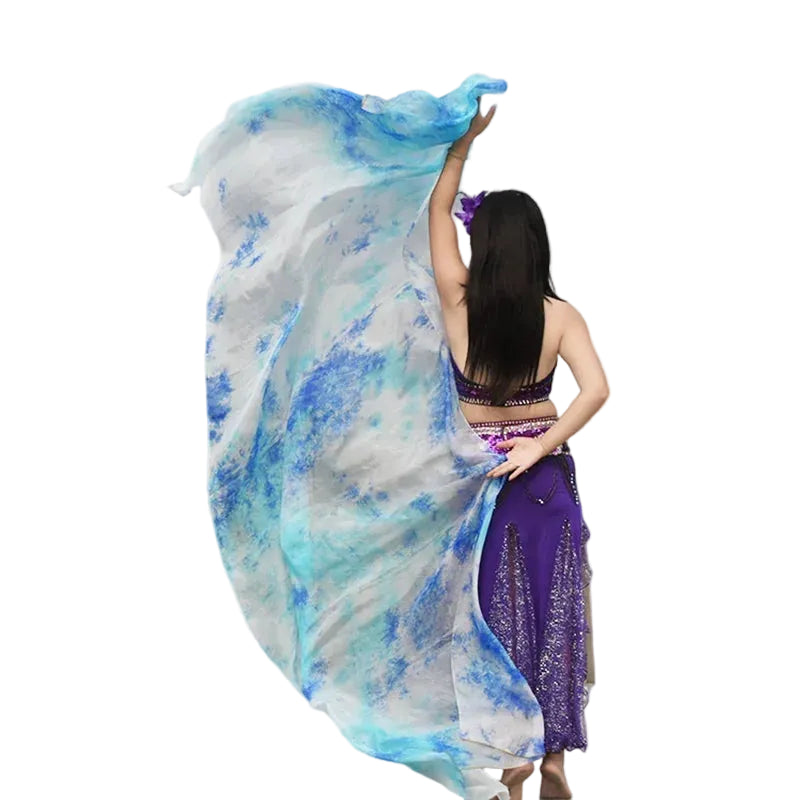 Tie-Dye Silk Belly Dance Veil