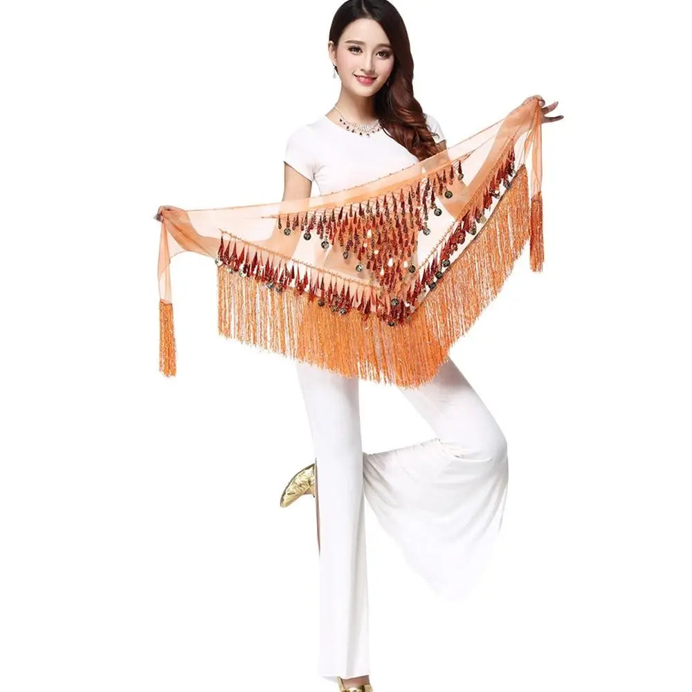 Belly Dance Coin and Fringe Hip Belt