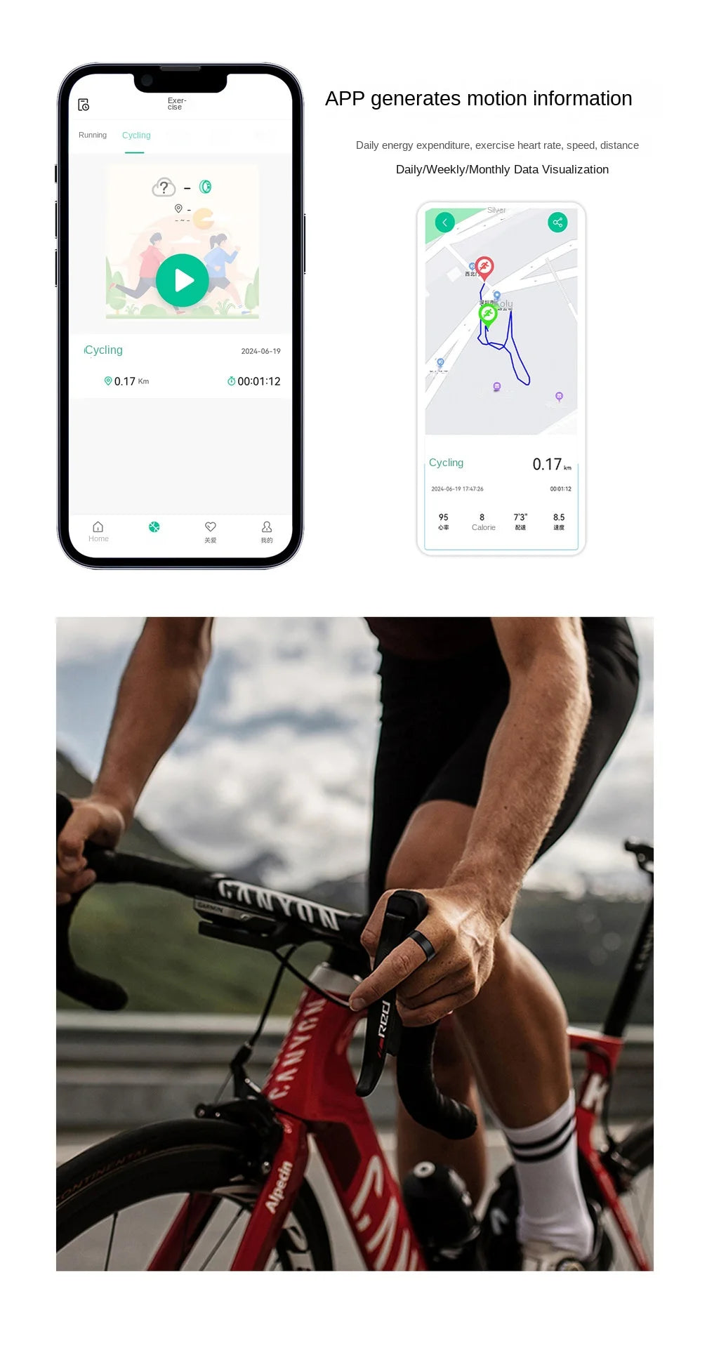 Sleek Smart Ring: Health & Sleep Tracker Ring