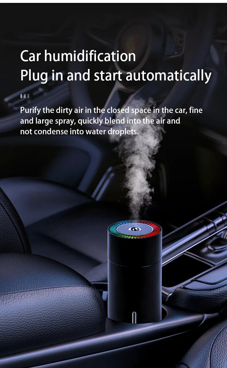 Portable Car Humidifier & Essential Oil Diffuser (260ml)