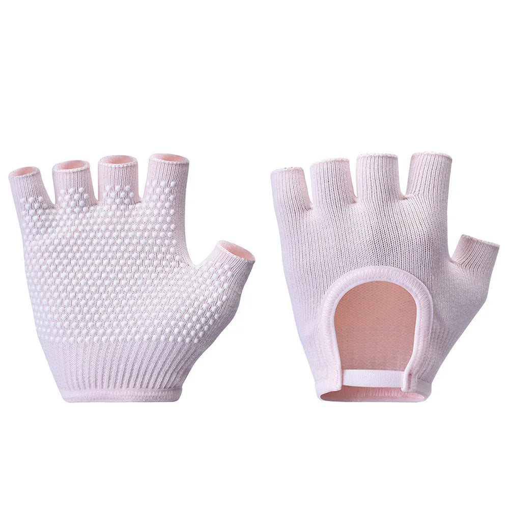 Half-Finger Non-Slip Yoga Knit Gloves