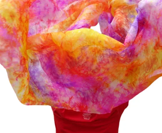 Tie-Dye Silk Belly Dance Veil