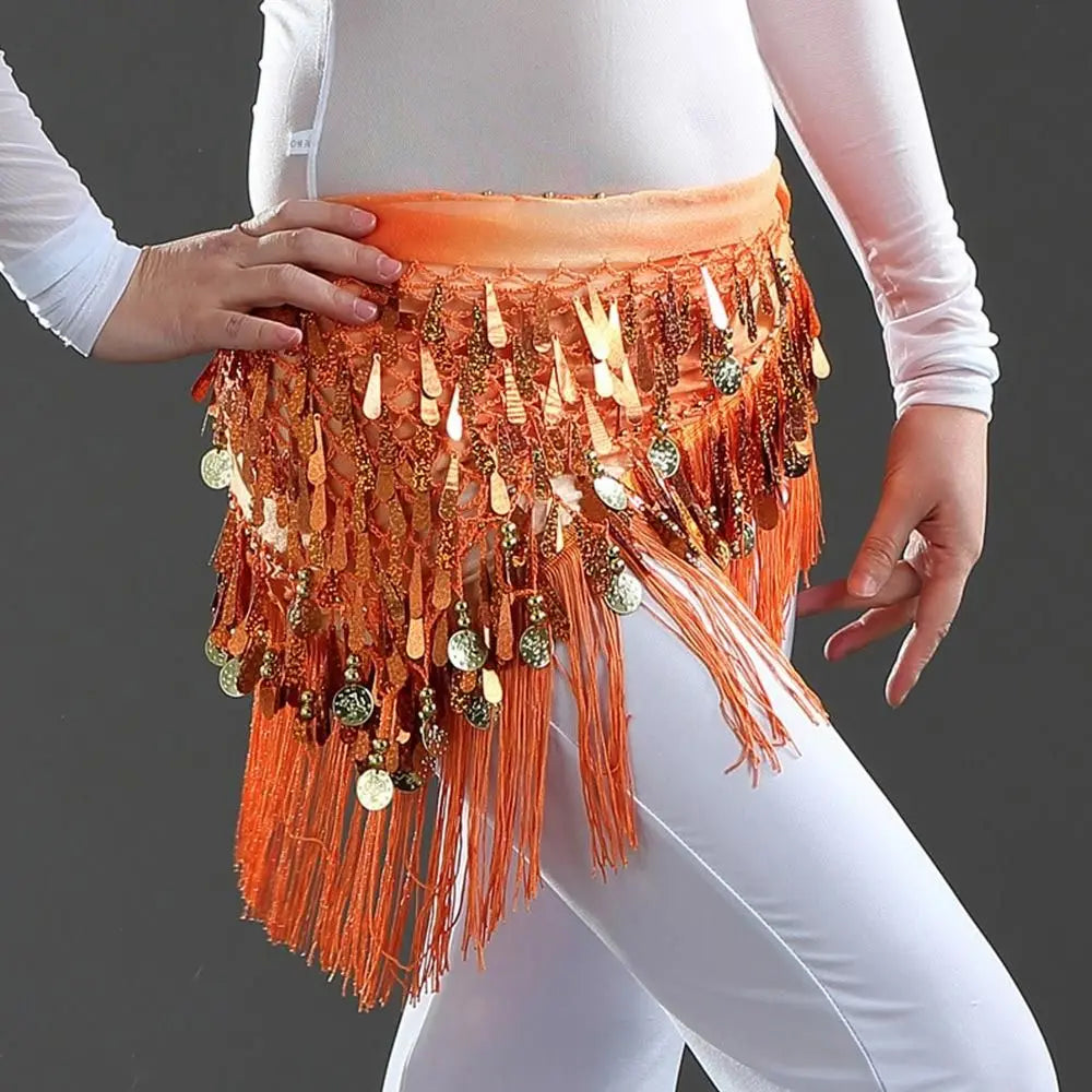 Belly Dance Coin and Fringe Hip Belt