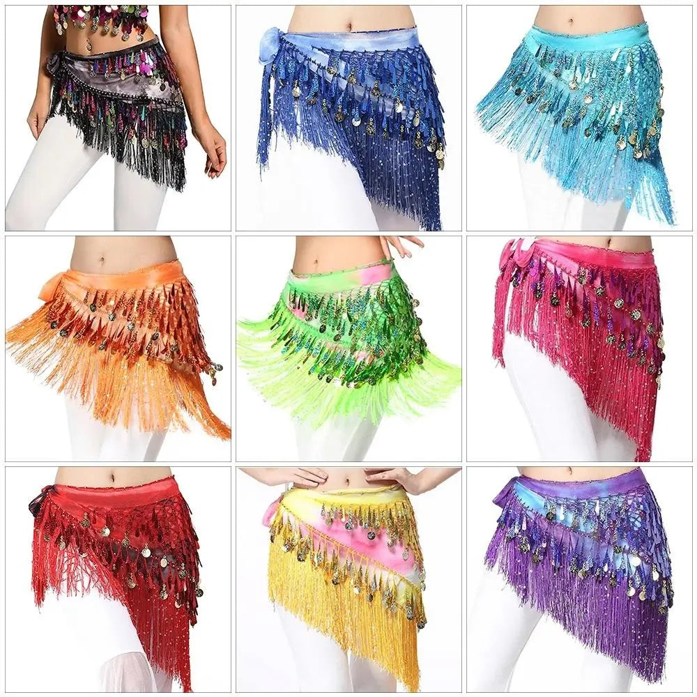 Belly Dance Coin and Fringe Hip Belt