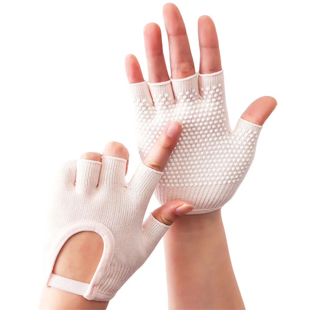 Half Finger -  Yoga Knit Antislip Gloves