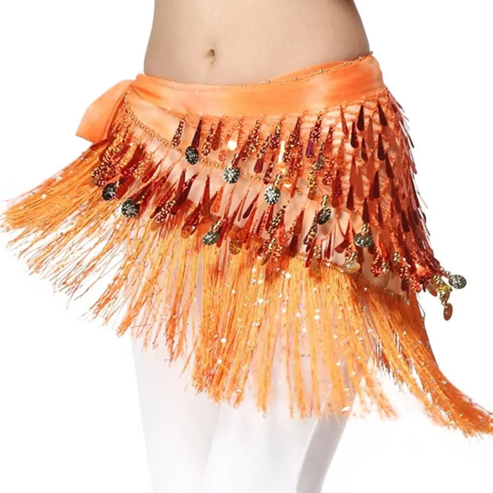 Belly Dance Coin and Fringe Hip Belt