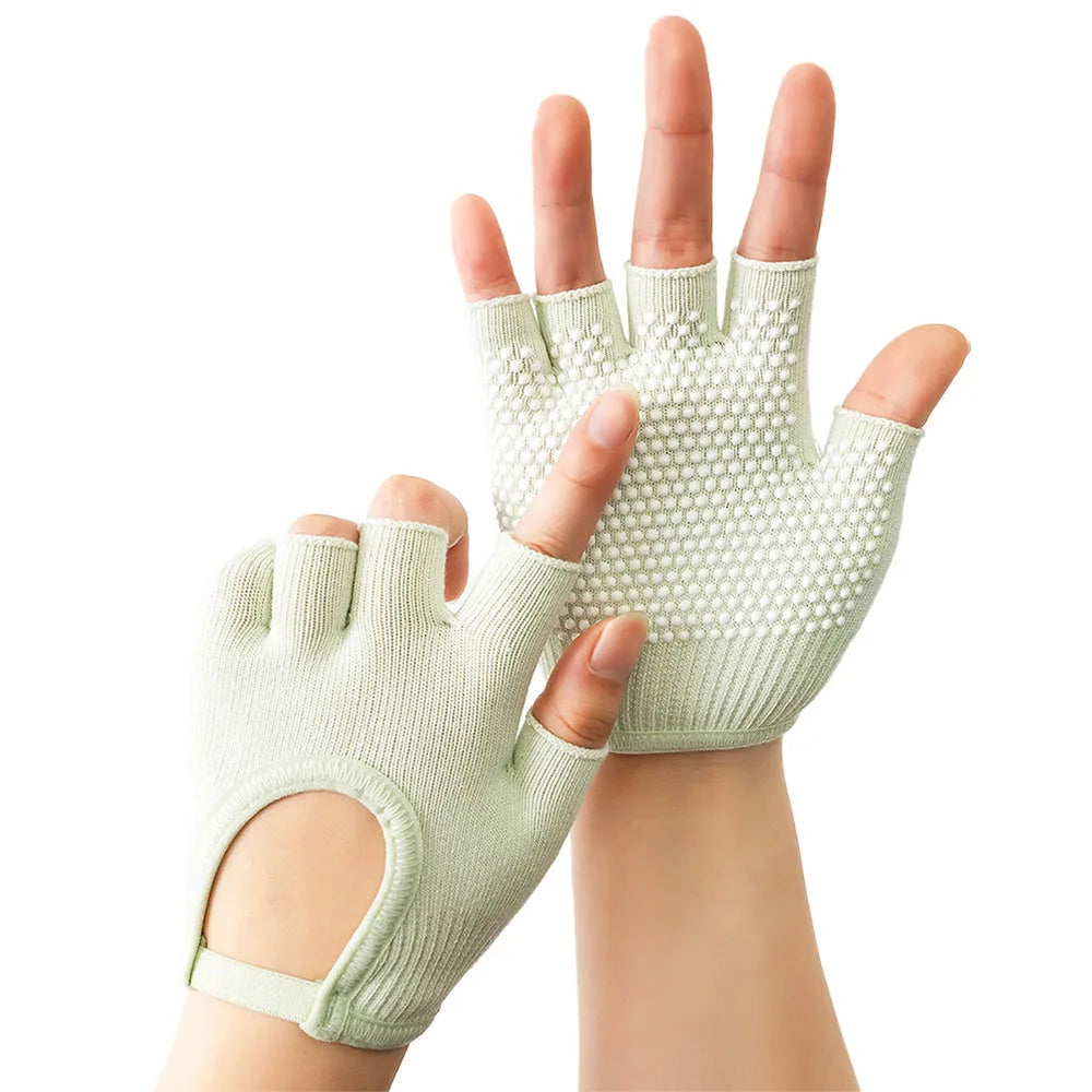 Half Finger -  Yoga Knit Antislip Gloves