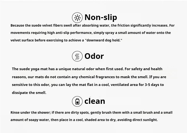 Packable  1.5mm Natural Rubber Suede Yoga & Workout Mat