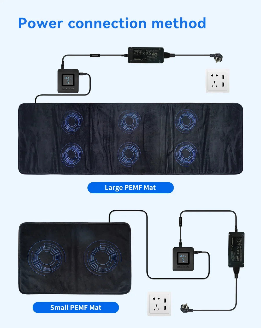 200*60cm PEMF Mat PEMF Magnetic Therapy Device Physio Magneto Machine Full Body Pain Relief Improve Sleep Boost Circulation
