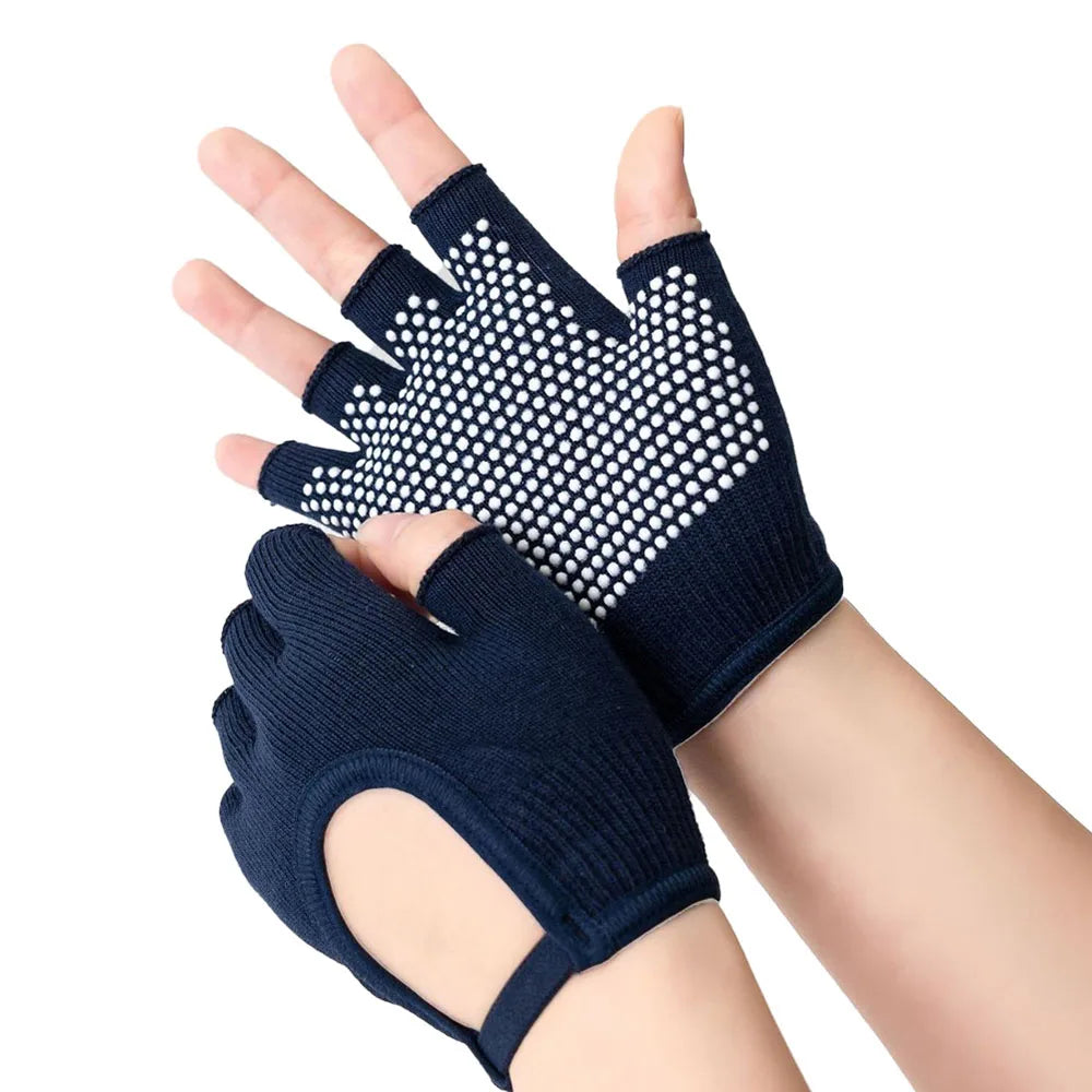Half Finger -  Yoga Knit Antislip Gloves