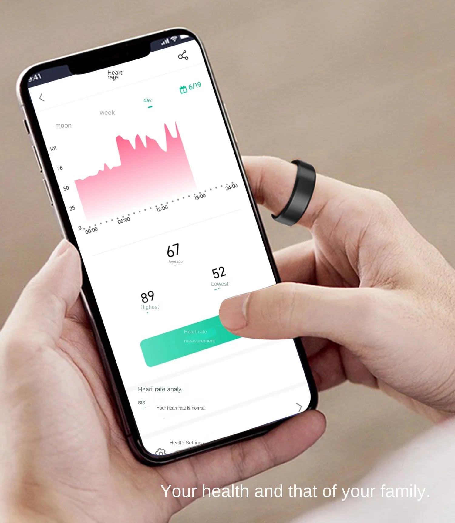Sleek Smart Ring: Health & Sleep Tracker Ring