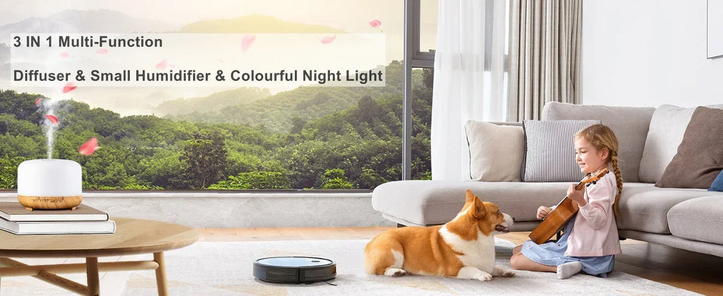 Breath & Flex ZenMist | Mini Wood Grain Essential Oil Aroma Diffuser & Humidifier