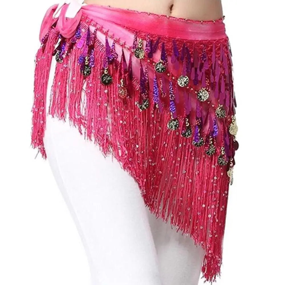 Belly Dance Coin and Fringe Hip Belt