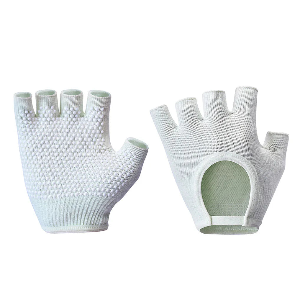 Half-Finger Non-Slip Yoga Knit Gloves