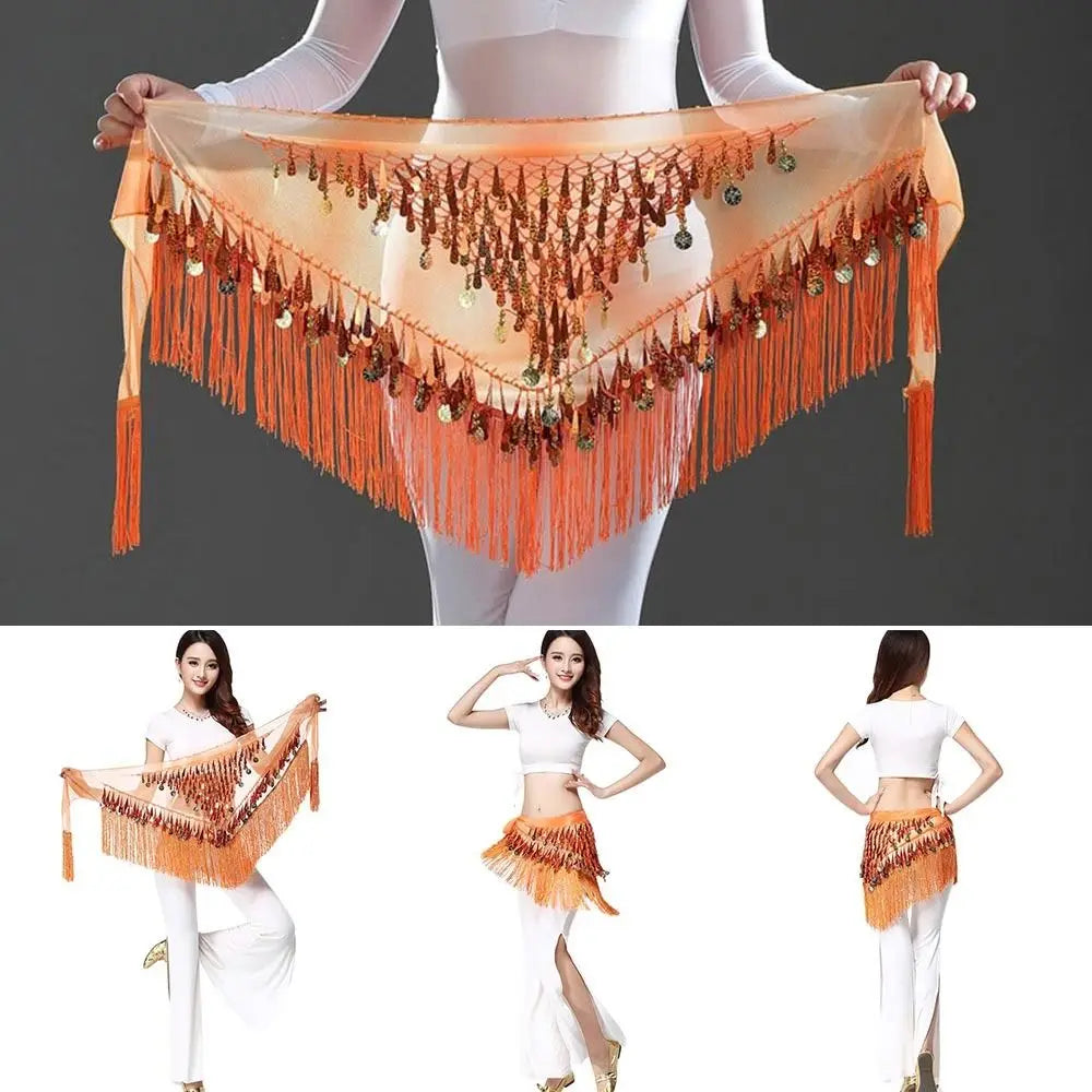 Belly Dance Coin and Fringe Hip Belt