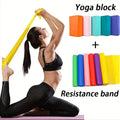 3pcs Set with Two Yoga Blocks+Resistance Bands
