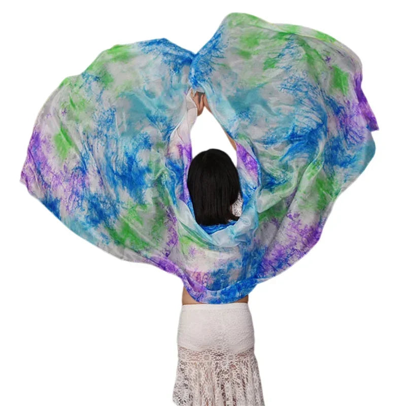 Tie-Dye Silk Belly Dance Veil