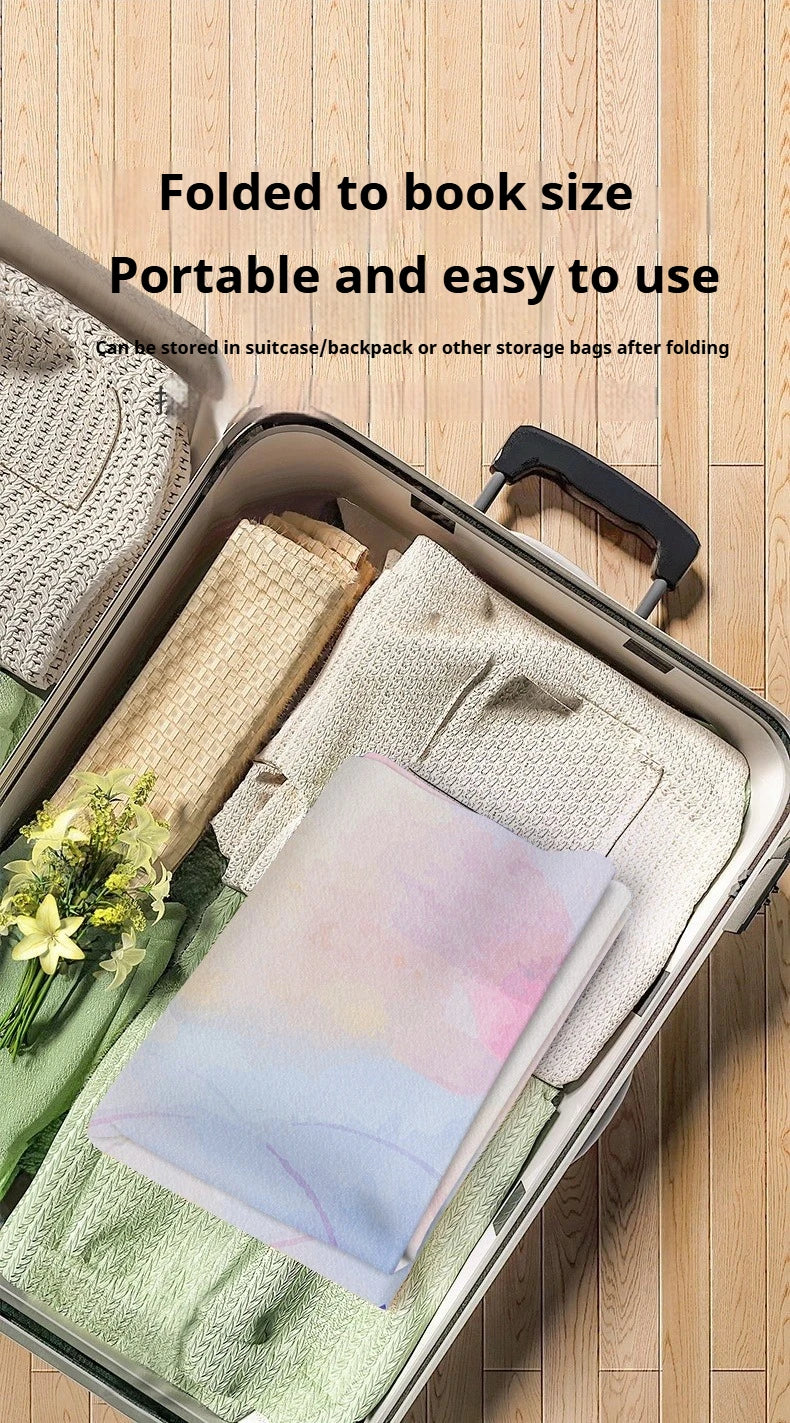 Packable  1.5mm Natural Rubber Suede Yoga & Workout Mat