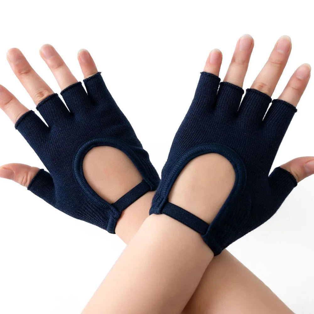 Half Finger -  Yoga Knit Antislip Gloves
