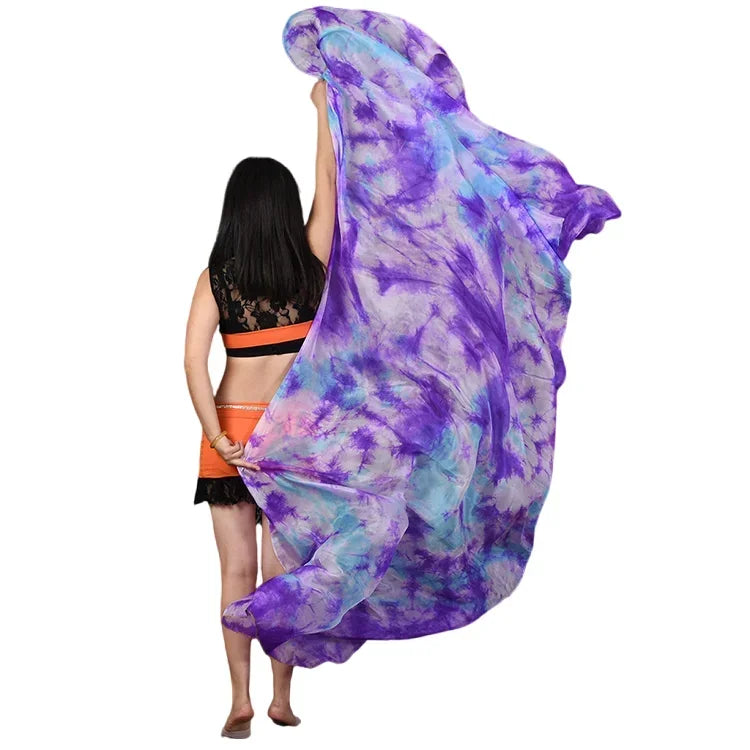 Tie-Dye Silk Belly Dance Veil