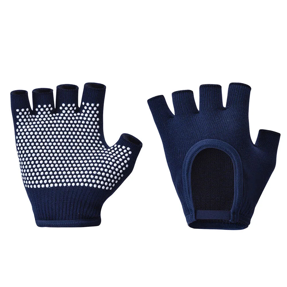 Half-Finger Non-Slip Yoga Knit Gloves