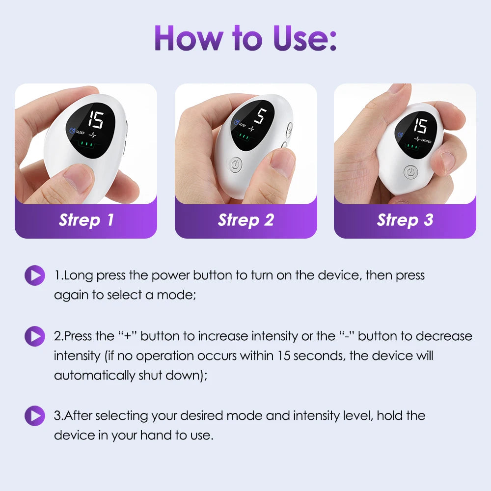 Breath & Flex™ CES Sleep Aid Device – Handheld Microcurrent Insomnia & Anxiety Relief