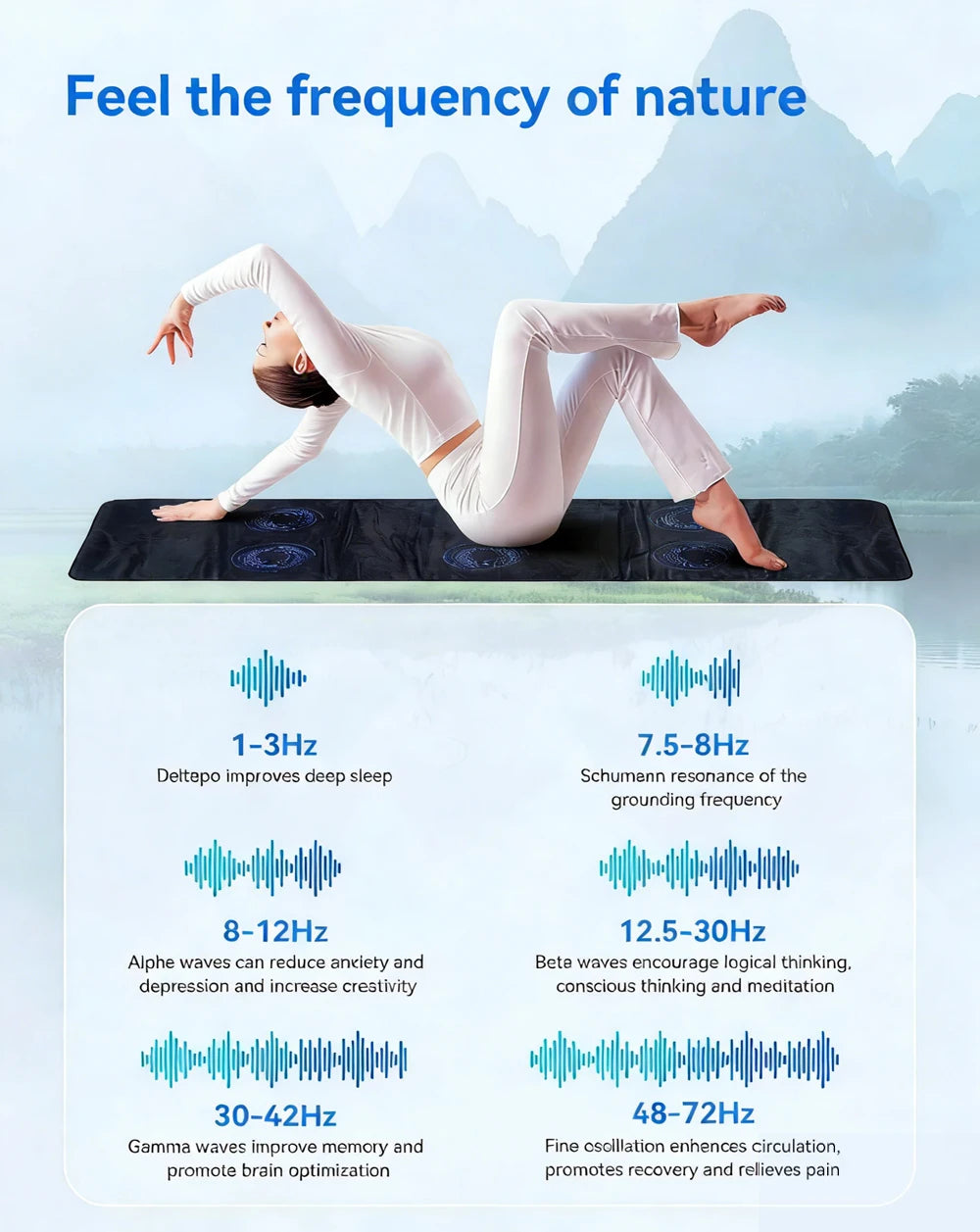 200*60cm PEMF Mat PEMF Magnetic Therapy Device Physio Magneto Machine Full Body Pain Relief Improve Sleep Boost Circulation