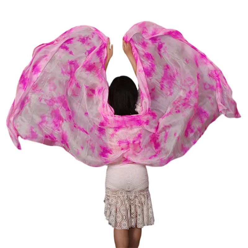 Tie-Dye Silk Belly Dance Veil