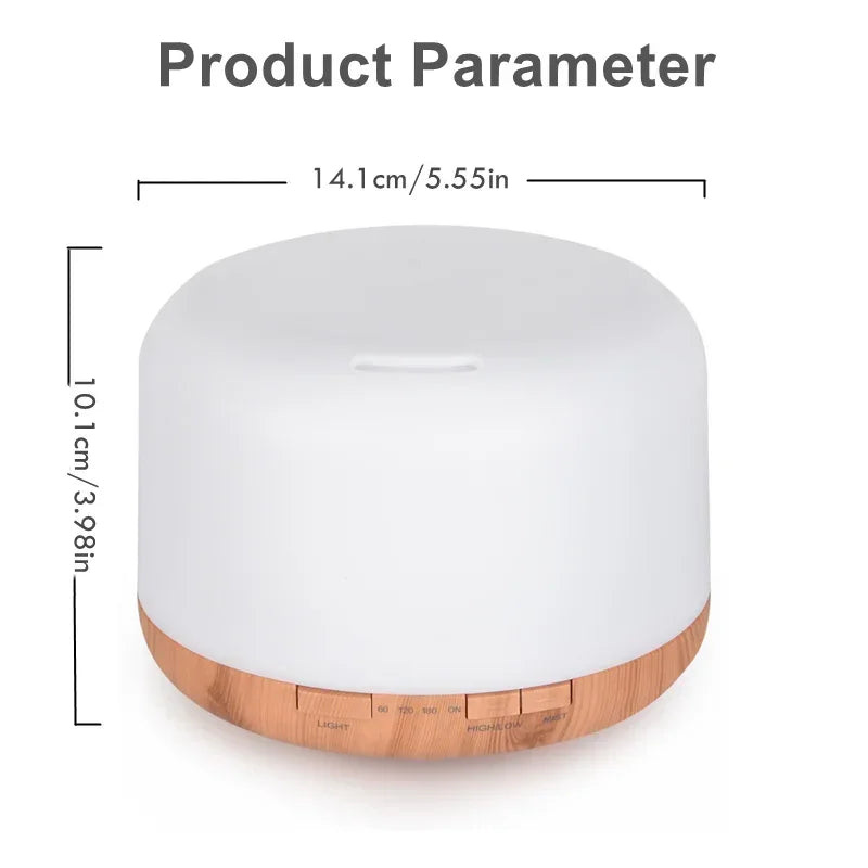 Breath & Flex ZenMist | Mini Wood Grain Essential Oil Aroma Diffuser & Humidifier