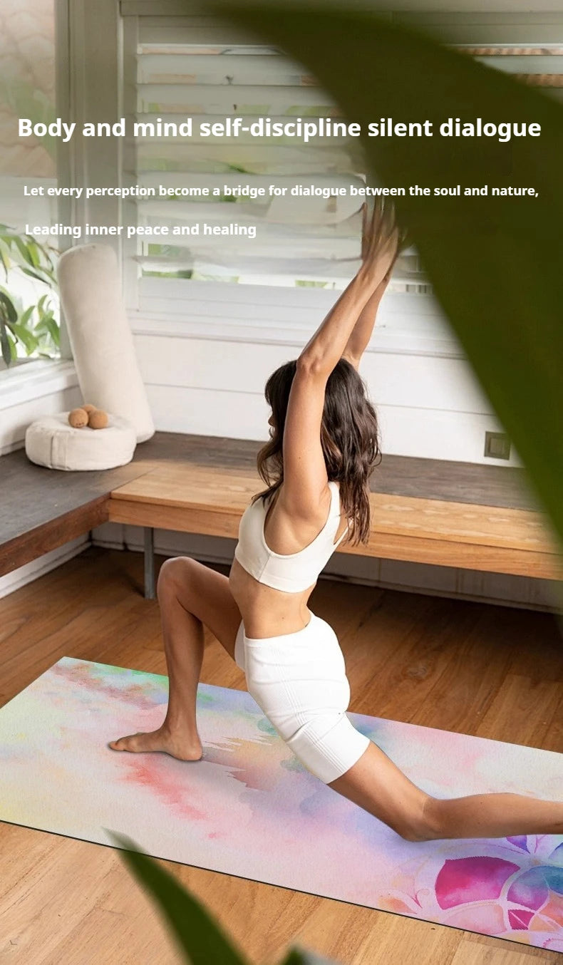 Packable  1.5mm Natural Rubber Suede Yoga & Workout Mat