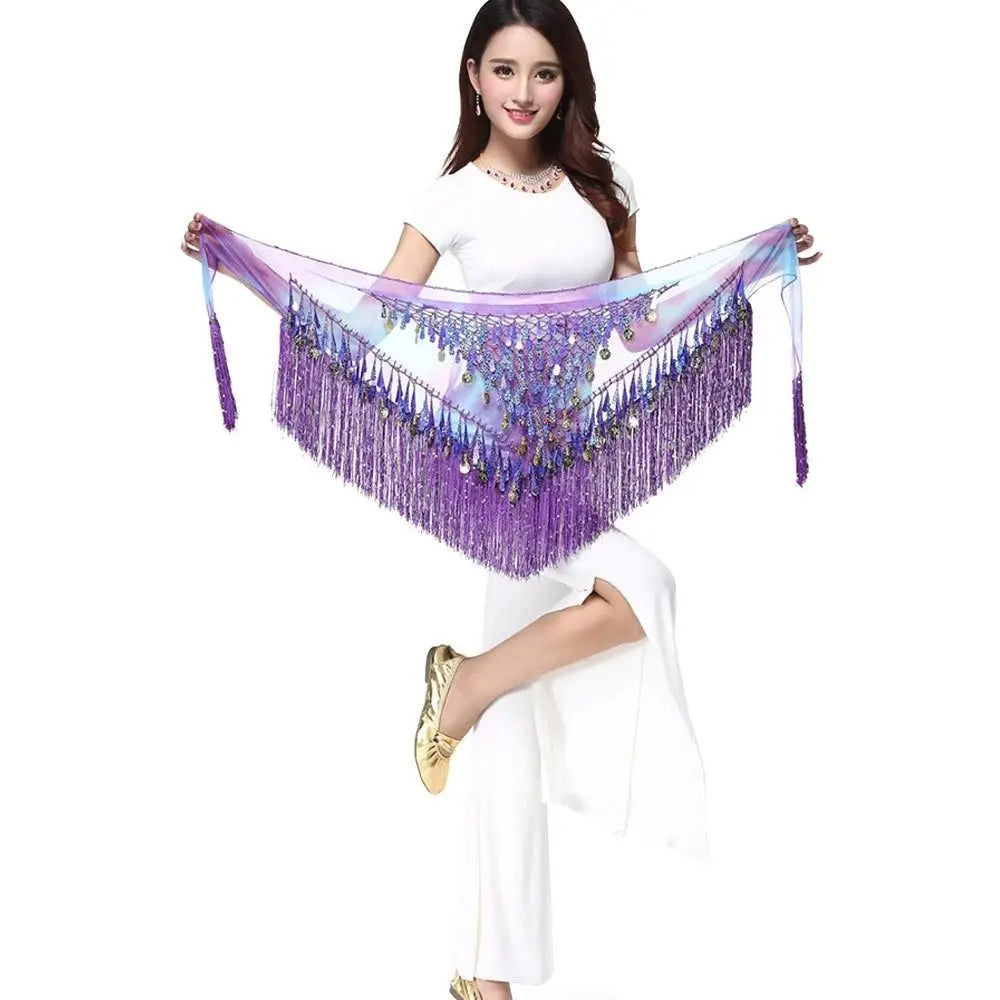 Belly Dance Coin and Fringe Hip Belt