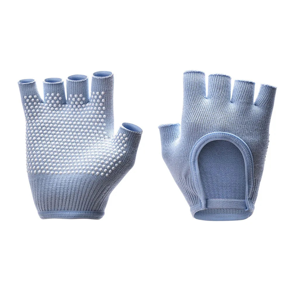 Half-Finger Non-Slip Yoga Knit Gloves