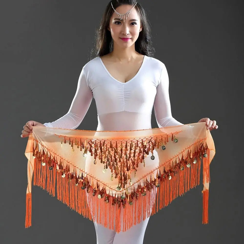 Belly Dance Coin and Fringe Hip Belt